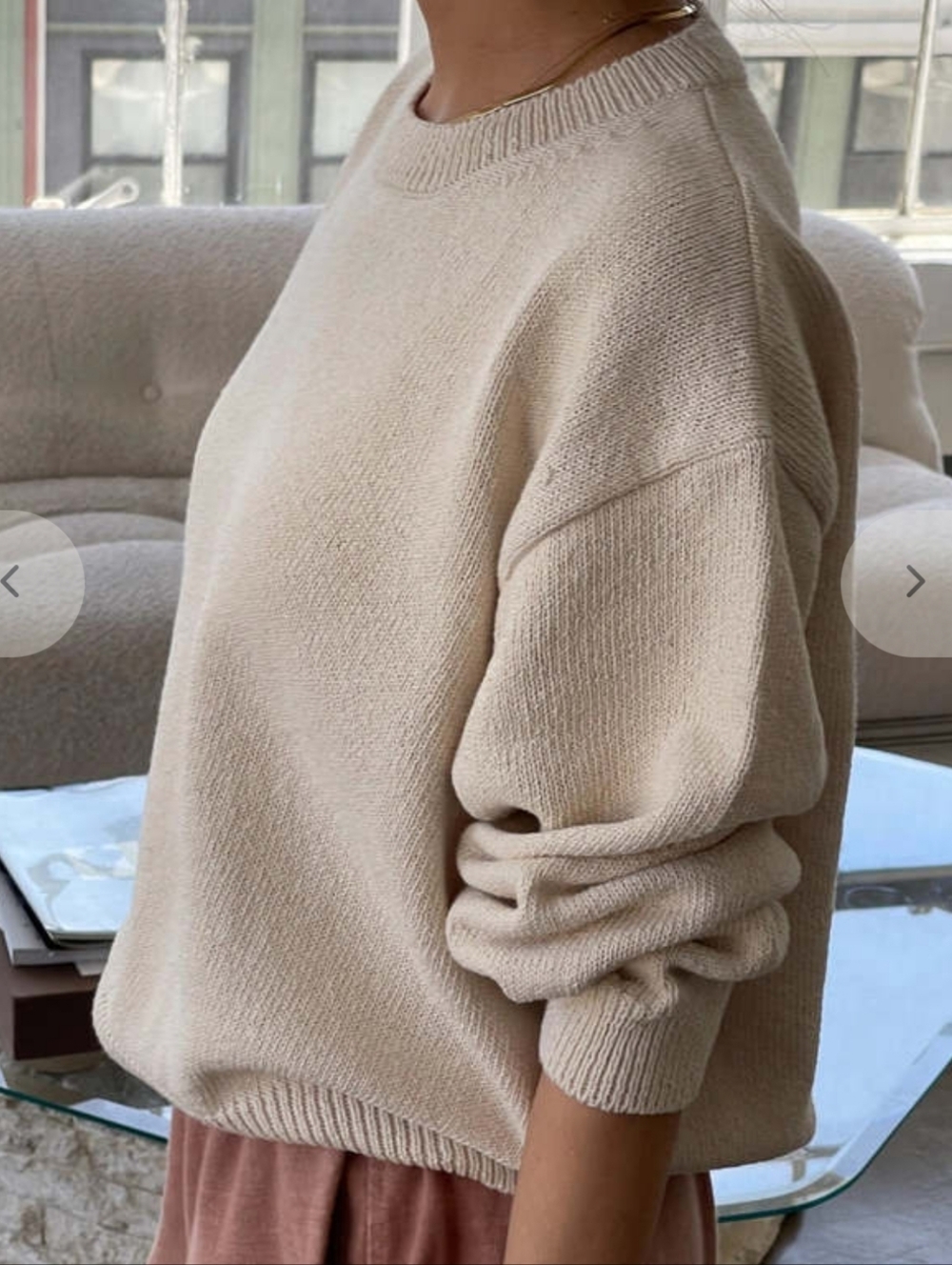 Le Bon Shoppe Milo Cotton Sweater - Rosé Msrp $130 - Picture 4 of 11